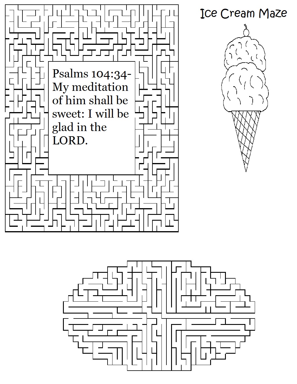Ice Cream Cone Sunday School Lesson